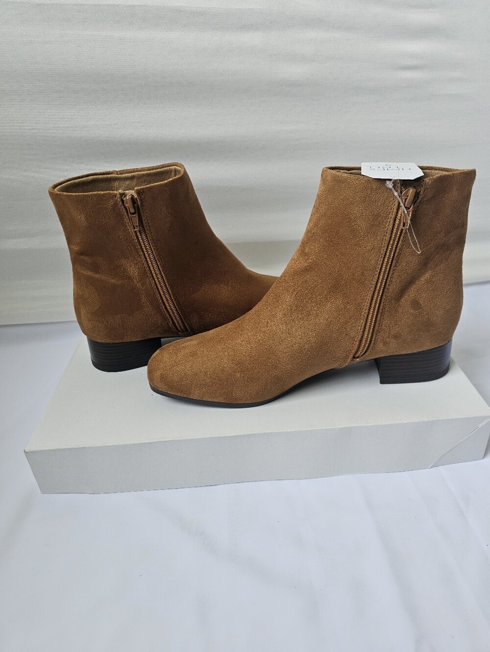 NWT Time and Tru Faux Suede Ankle Boots